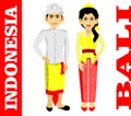 Bali Indonesia Couple Traditional Costume Royalty Free Stock Photo