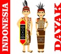 Dayak Borneo Kalimantan Indonesia Traditional Costume