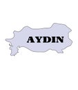 Discover Ayd?n Province\'s Regions with a Clear Vector Map Royalty Free Stock Photo