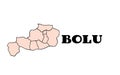 Explore Bolu Province\'s Regions with a Detailed Vector Map