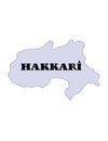 Discover Hakkari Province\'s Regions with a Clear Vector Map