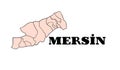 Explore Mersin Province\'s Regions with a Detailed Vector Map