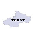 Discover Tokat Province\'s Regions with a Clear Vector Map