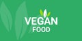 Vegan food icon badge sign. Organic Product Logo. Vegan icon design.