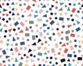 Seamless pattern with colored confetti Royalty Free Stock Photo