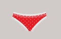 Red lace woman panties