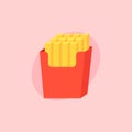 French Fries vector icon. Delicious looking fast food