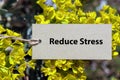 reduce stress word on paper Royalty Free Stock Photo