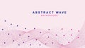 Abstract geometric connected dots and lines with wave flow Royalty Free Stock Photo