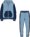 TRACK SUIT HOODIE AND JOGGERS SET FOR MEN AND BOYS SPORTS WEAR VECTOR