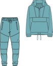 TRACK SUIT HOODIE AND JOGGERS SET FOR MEN AND BOYS SPORTS WEAR VECTOR