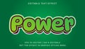 Power 3d editable text effect template Royalty Free Stock Photo