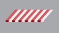 striped red and white cafe awning