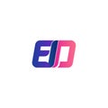 letter logo eid company name blue and magenta Royalty Free Stock Photo