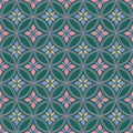 GEOMETRIC FLORAL SEAMLESS PATTERN Royalty Free Stock Photo