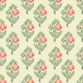 FLORAL PAISLEY WITH BLOCK PRINT DETAIL SEAMLESS PATTERN