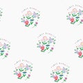 Botanical Floral Seamless Pattern