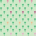 Tropical Colourful Palm Seamless Pattern