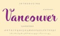 Vintage Vancouver Calligraphy Letters: Nostalgic Charm Royalty Free Stock Photo
