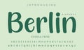 Berlin font. Elegant alphabet letters font