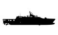 Military Anti-submarine Corvette Warship Vessel Silhouette