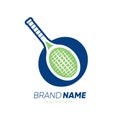 Letter O Initial Tennis Racket Logo Design Vector Icon Graphic Emblem Illustration Royalty Free Stock Photo