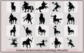 Centaur ancient creature mythology silhouette,Centaur ancient creature mythology vector