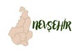 Explore Nev?ehir Province\'s Regions with a Detailed Vector Map