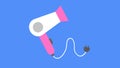 Hair dryer icon. Vector illustrationyle. Royalty Free Stock Photo