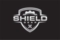 shield gear mechanical logo Royalty Free Stock Photo