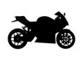 Vehicle Fast motorcycle, sportbike Silhouette