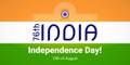 India Independence Day banner, 76th anniversary of Independence, 15th august holiday banner, greeting Royalty Free Stock Photo