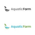 Aquaponics or Eco Fish Farm logo template