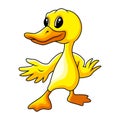 Cute cartoon a duck waving Royalty Free Stock Photo