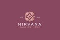 Nirvana Concept Mandala Lotus Floral Abstract Geometric Logo Royalty Free Stock Photo