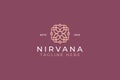 Nirvana Concept Mandala Lotus Floral Abstract Geometric Logo