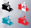 Vector illustration of canada map on a white gradient background Royalty Free Stock Photo