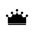 King crown silhouette icon on white background. Emblem and Royal symbols. Royalty Free Stock Photo