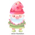 Gnome watercolor for decoration , easter egg , illustration , design