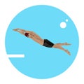 Swimmer Vector Stock Illustration