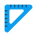 Triangle Ruler Flat Style Icon