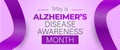 Alzheimer\'s and Brain Awareness Month. June. Vector banner. Eps10