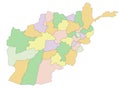 Afghanistan - detailed editable political map with labeling.