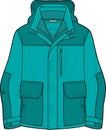 UNISEX WEAR TECHNOLOGY PARKA JACKET VECTOR Royalty Free Stock Photo