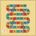 Frame of board game , Funny frame,snake games,Vector illustrations