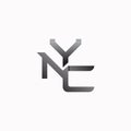 Logogram Linked NYC Letter Vector