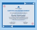 elegant certificate of achievement template. Modern and trendy design of diploma, sertificate.