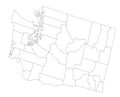 Detailed Washington Blind Map.