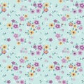 VIOLET CUTE DITSY FLORAL SEAMLESS PATTERN