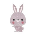 Cute rabbit animal watercolor style on a white background llustration vector.